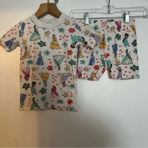 Hanna Andersson Girls Disney Princess short pajamas 110 US 5